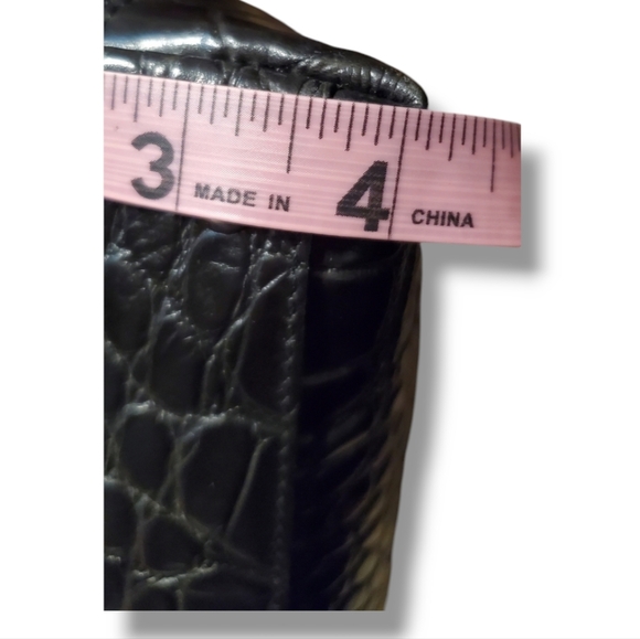 FURLA Vintage Mini Croc Embossed Leather Top Handle Shoulder Handbag - Picture 5 of 16